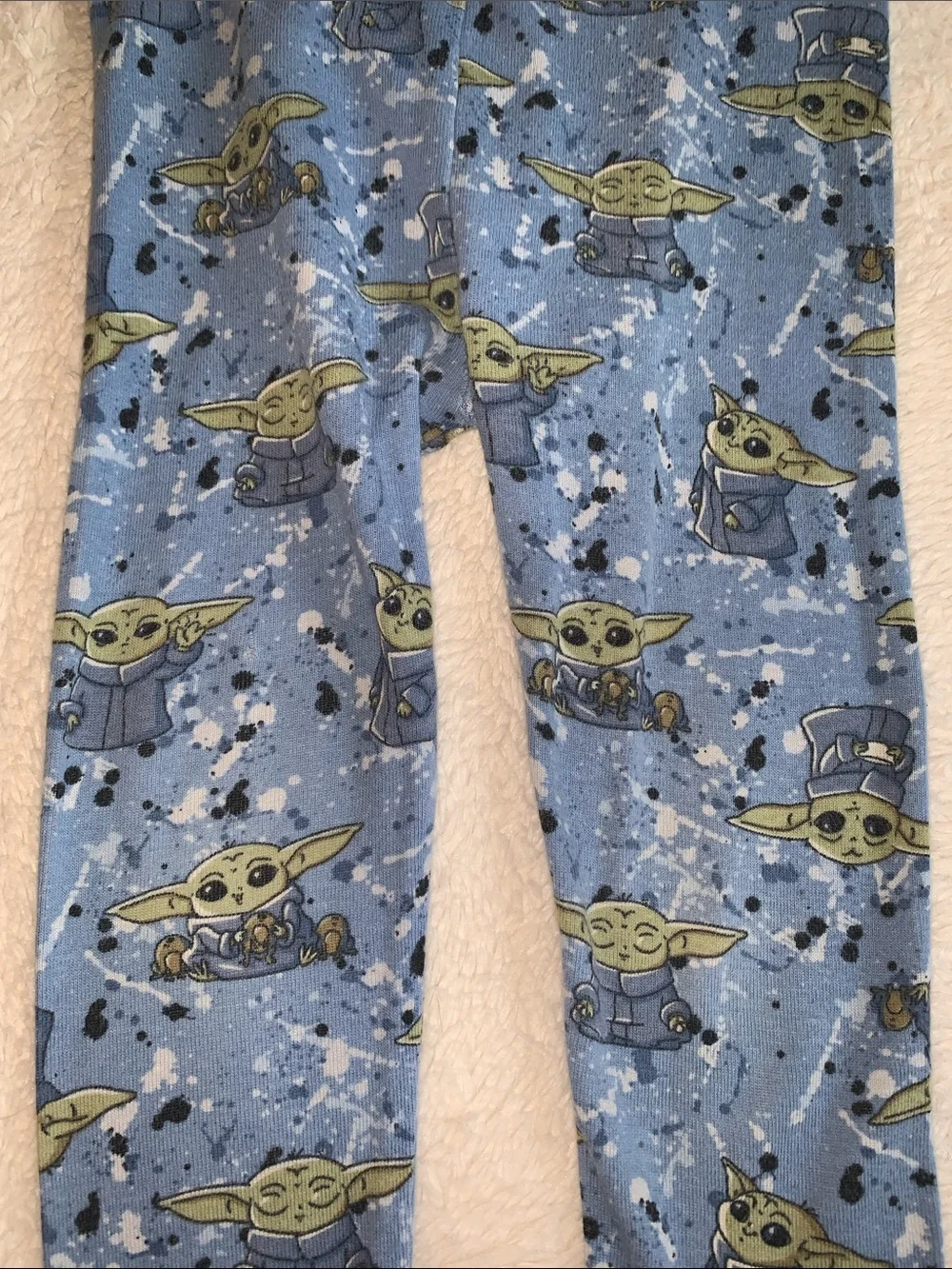 Gap Star Wars Yoda Blue Pajama Set 2 EUC